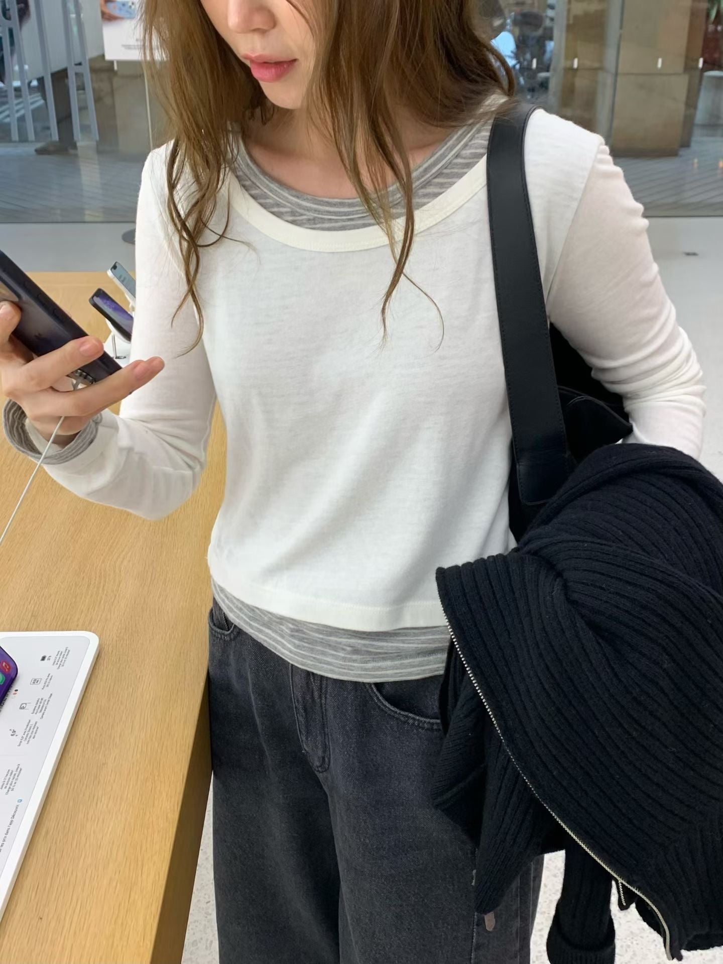 (Premium) Angora Blend Yarn Layers Tee