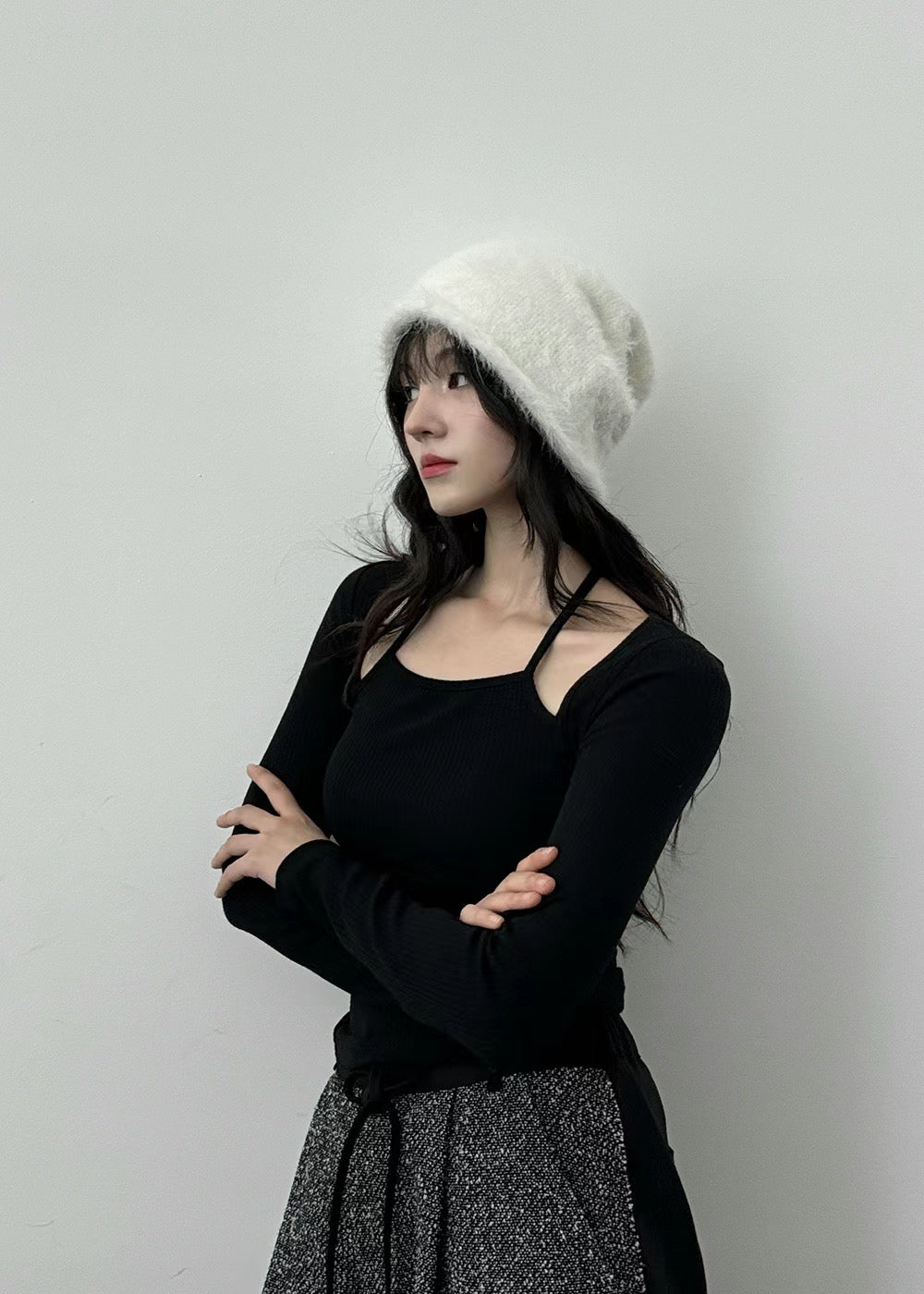 (Premium) Tied-Neck Slim Tee