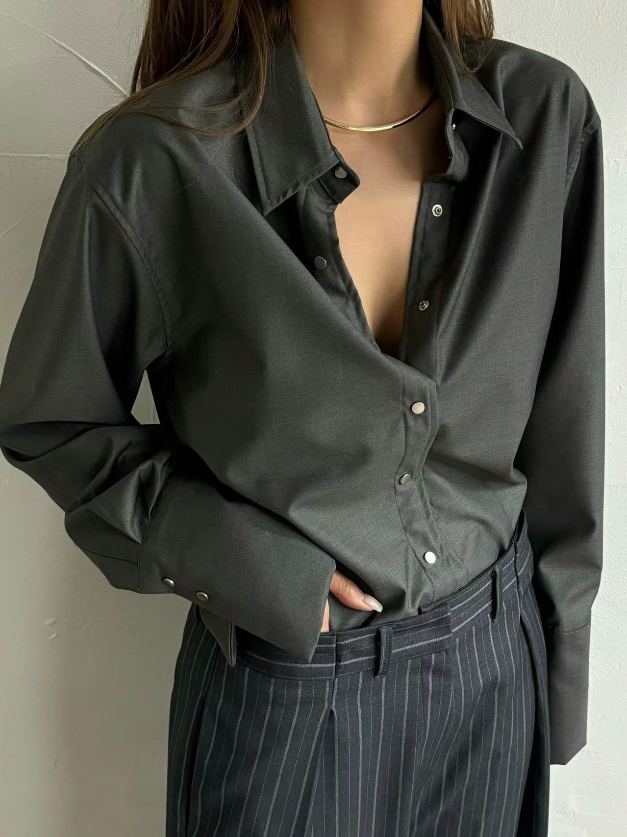 (Premium) Wing Cuff Shirt