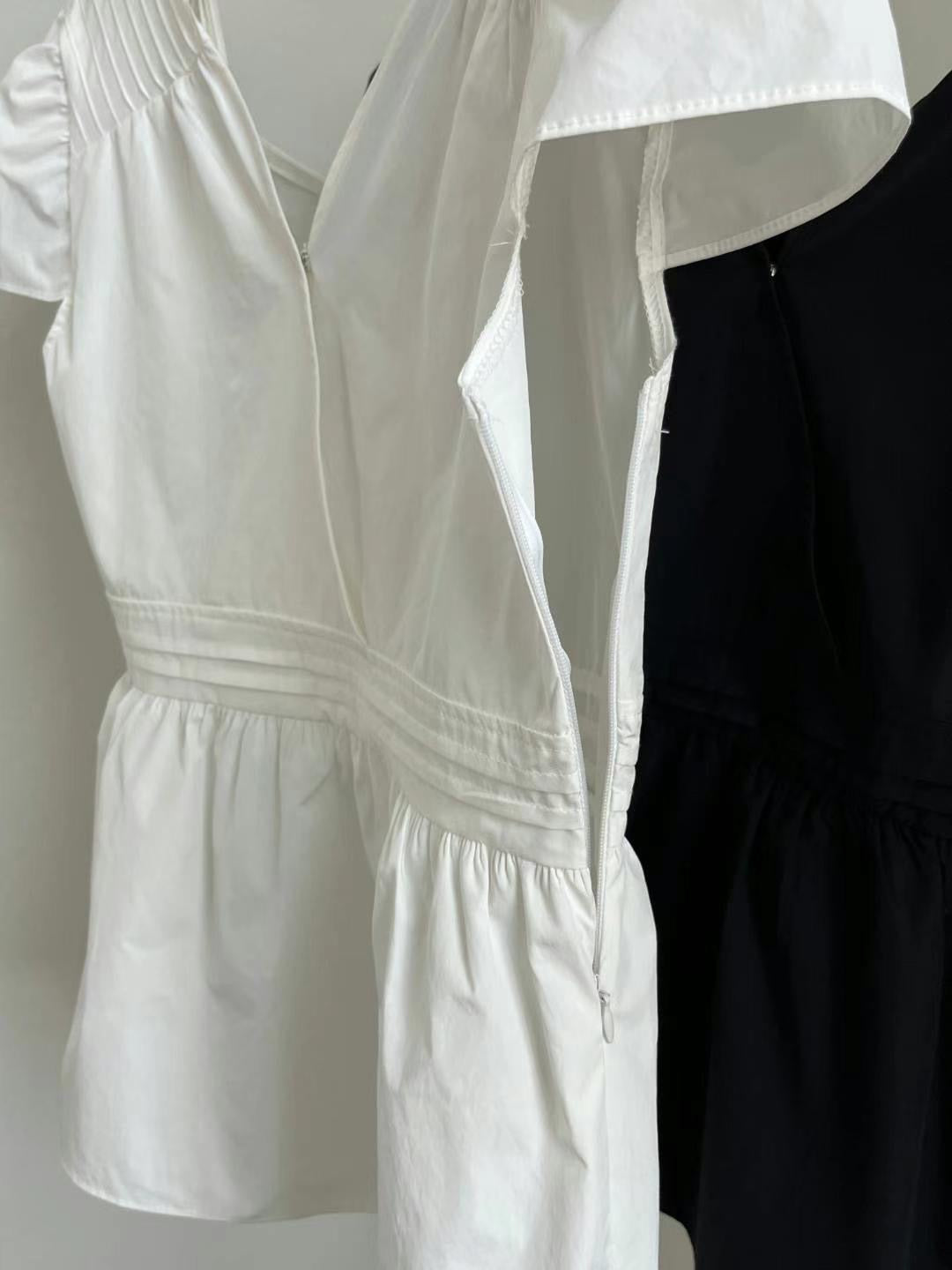 (Premium) 2 Ways Puff Sleeves Blouse