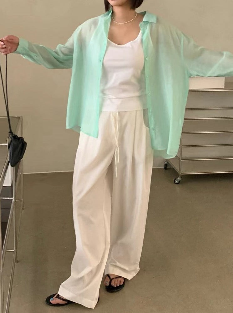 (Premium) See Through UV Block Shirt