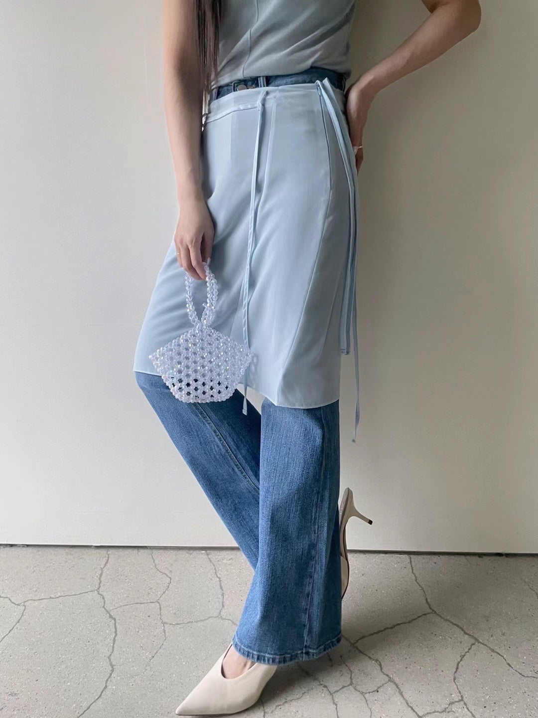 (Premium) Bell-Cut Slim Jeans