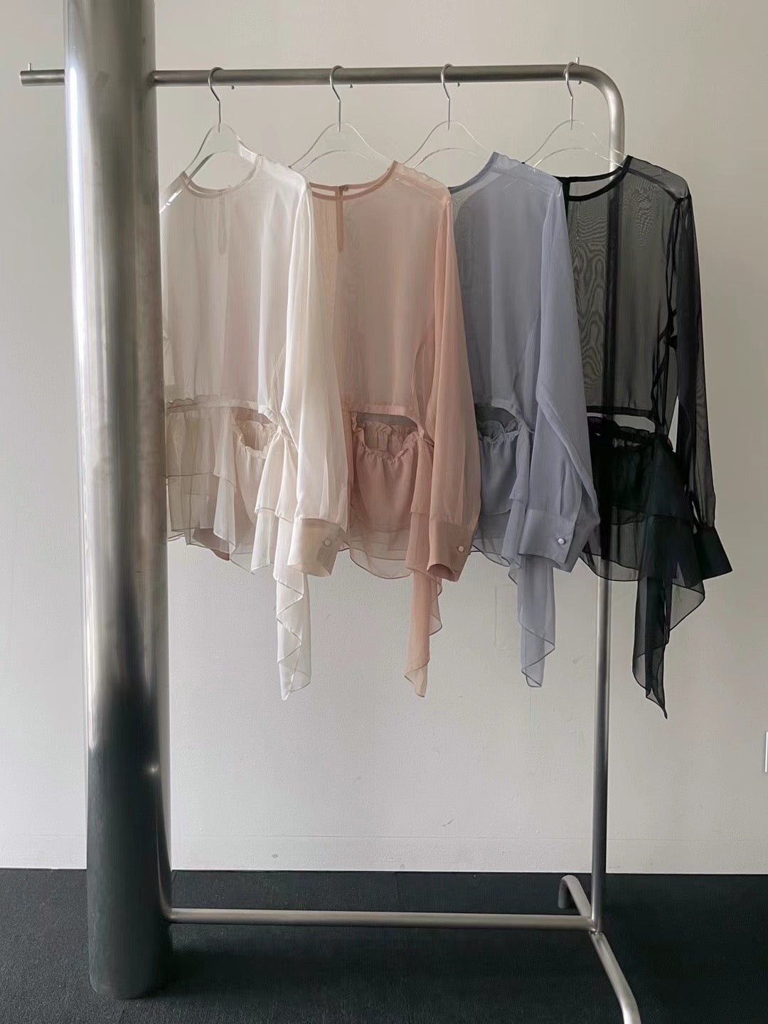 (Premium) See Though Ruffles Blouse