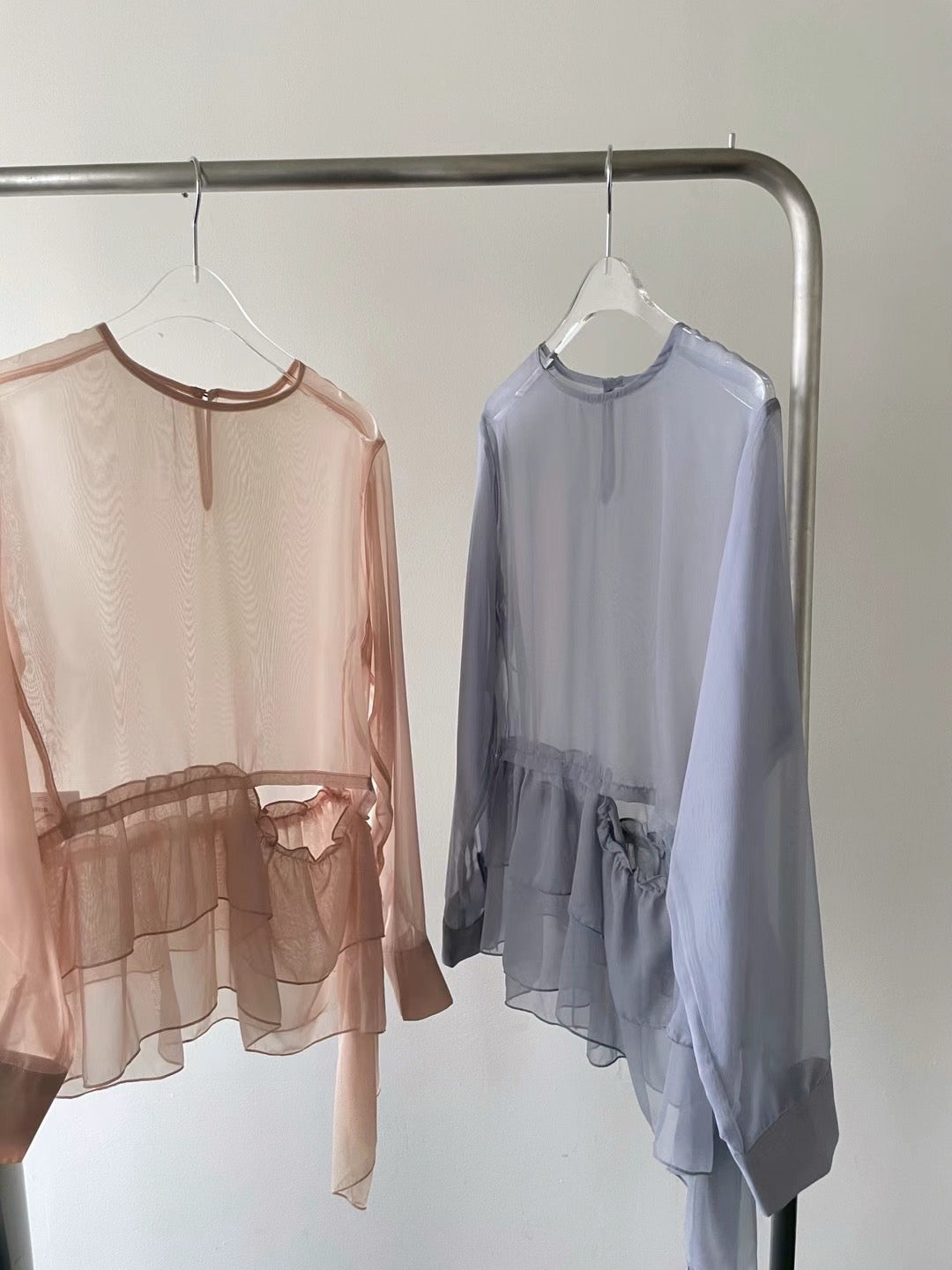 (Premium) See Though Ruffles Blouse