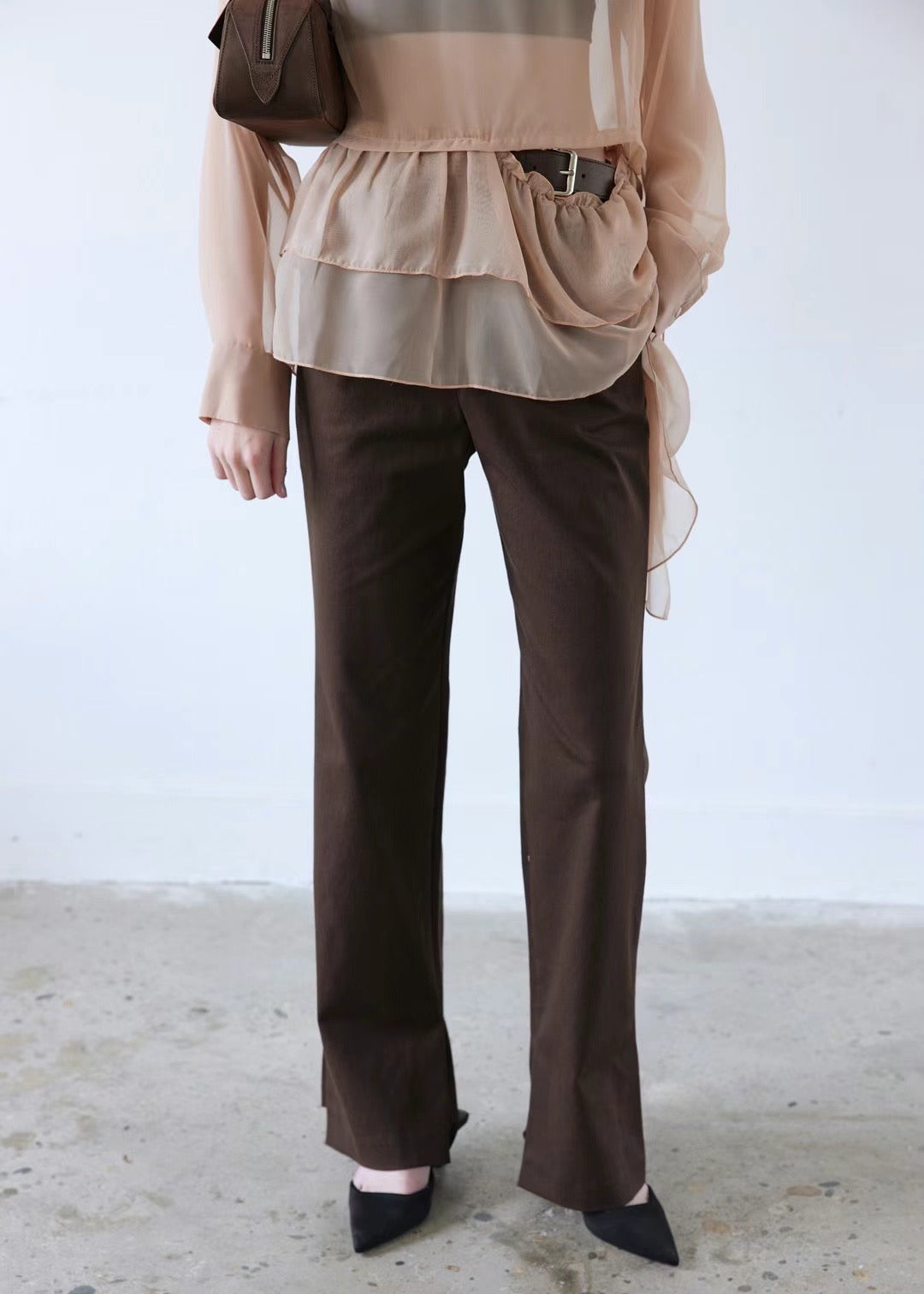 (Premium) See Though Ruffles Blouse