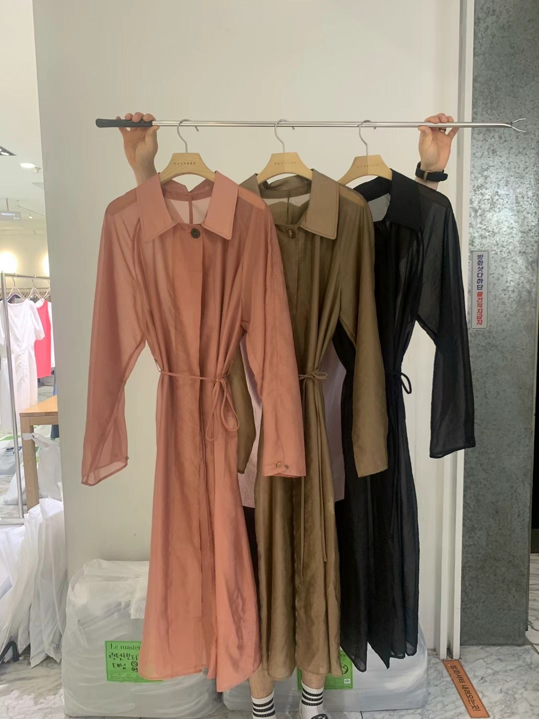 (Premium) See Though Trench Coats