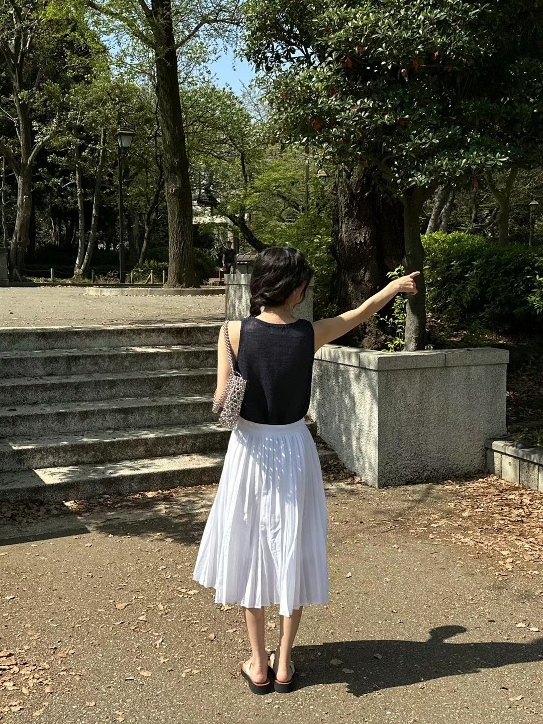 (Premium) Bamboo Pleated Skirt