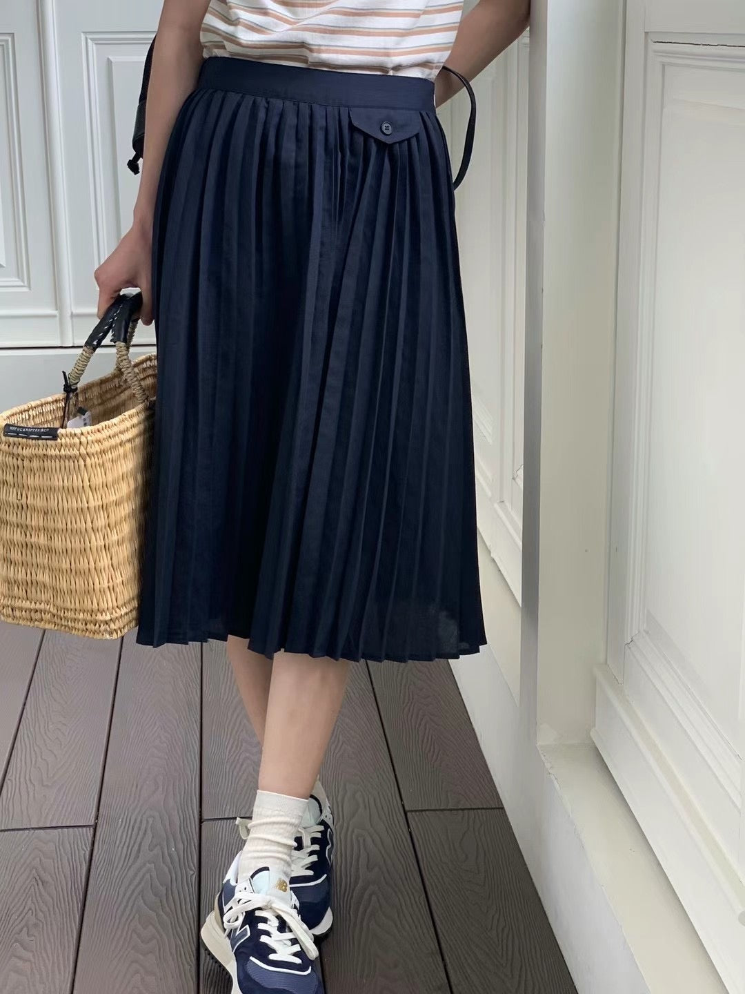 (Premium) Bamboo Pleated Skirt