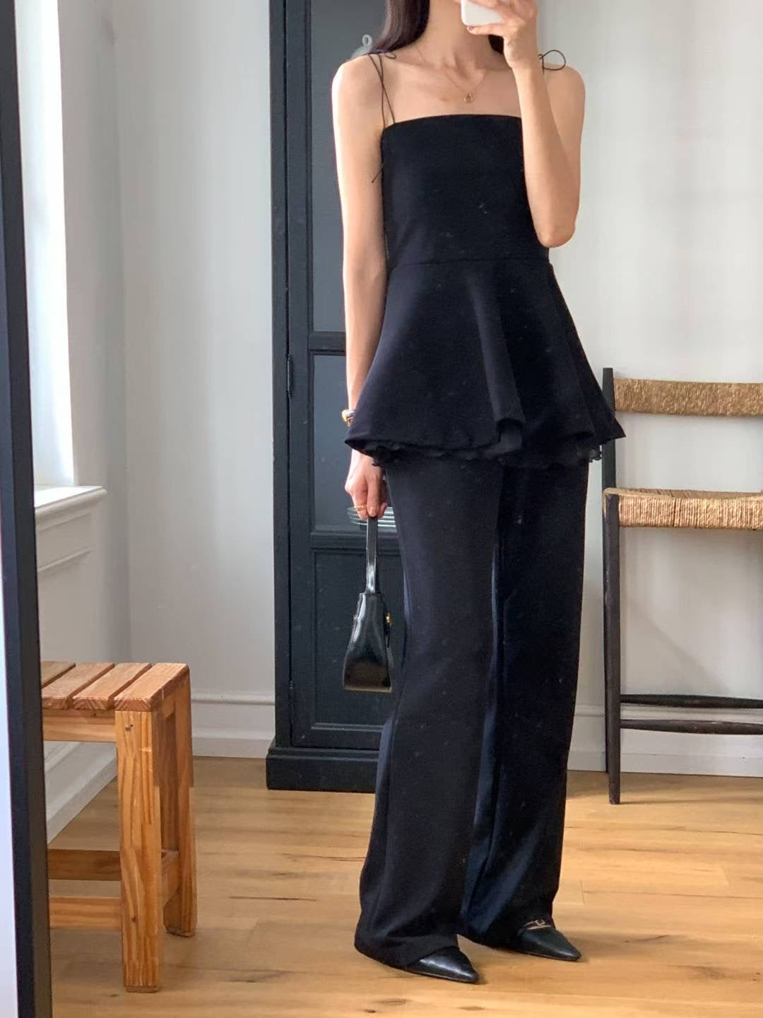 (Premium) Peplum Cami Layers Top