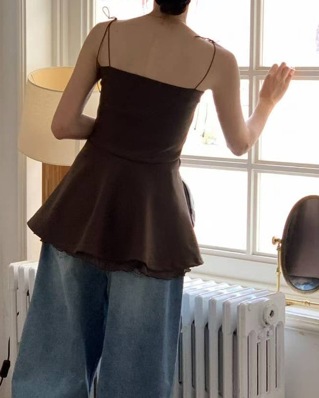 (Premium) Peplum Cami Layers Top