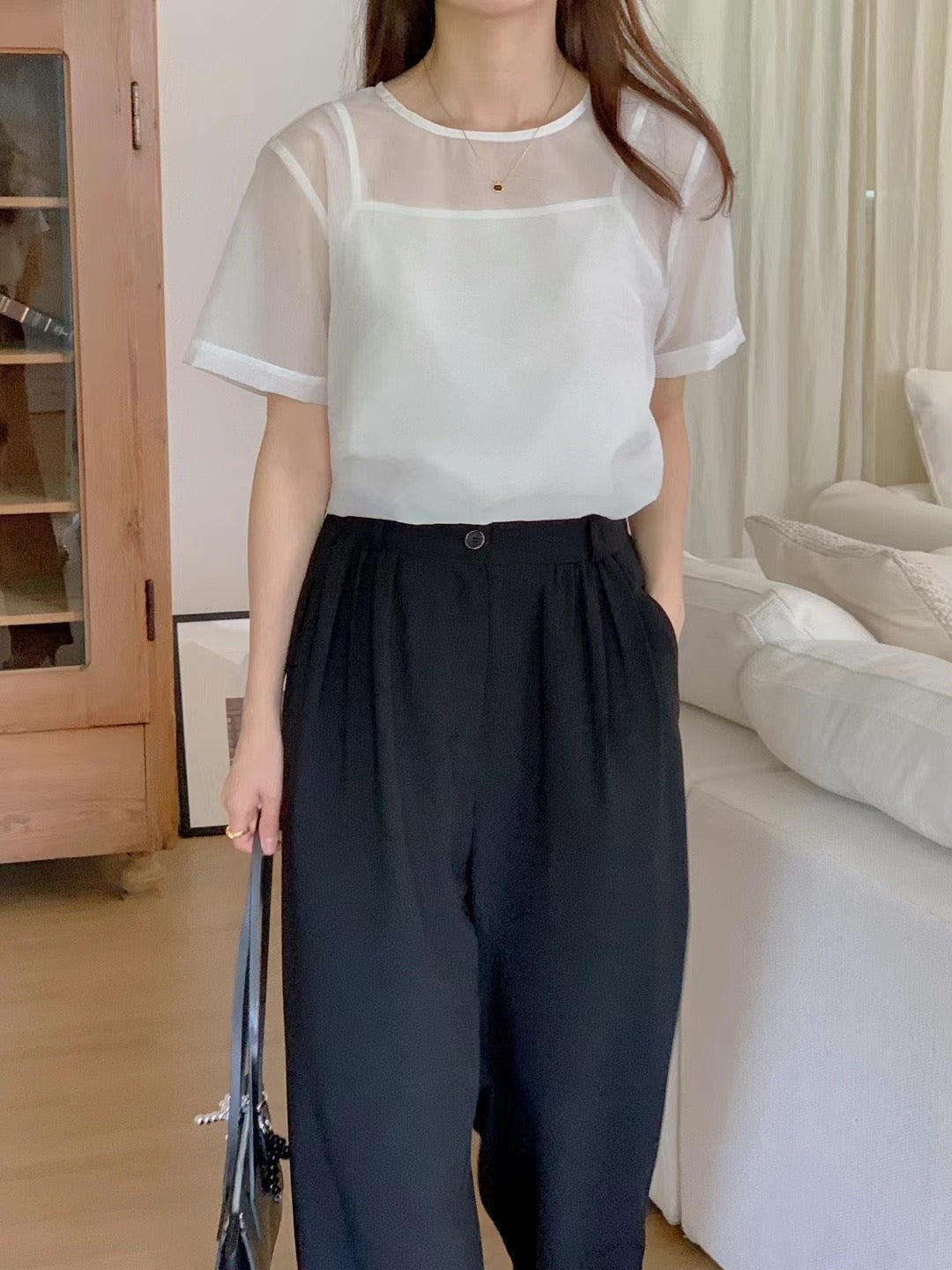 (Premium) See Though Blouse Set