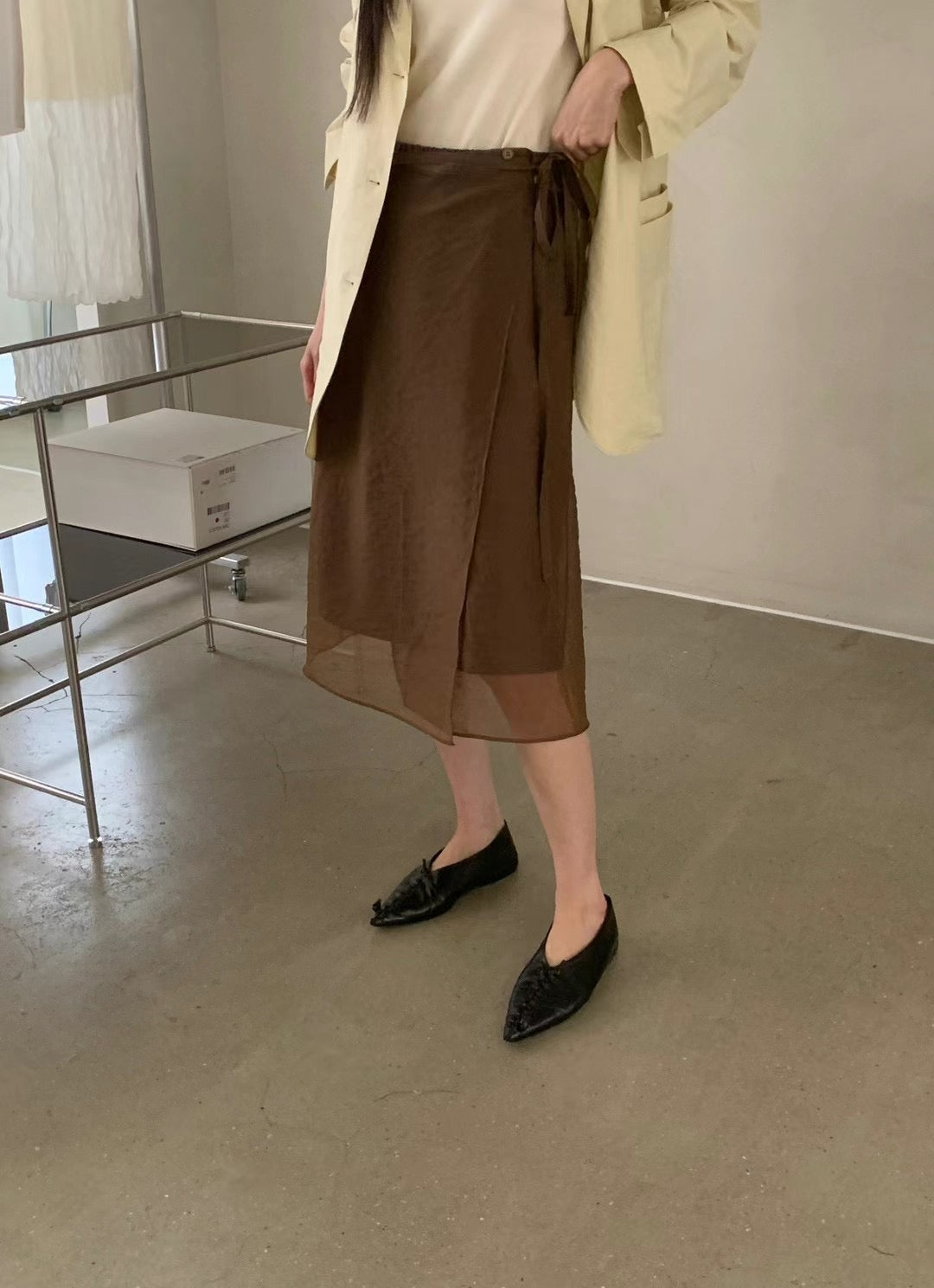 (Premium) See Though Skirt Set