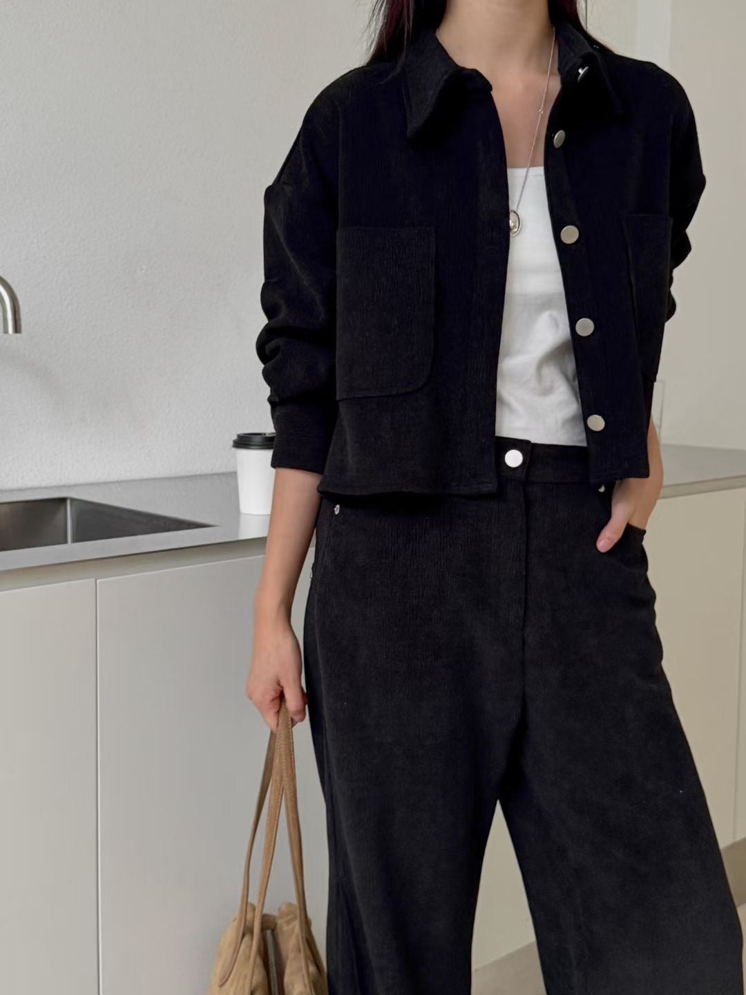(Premium) Velvet Shirt n Pants Set