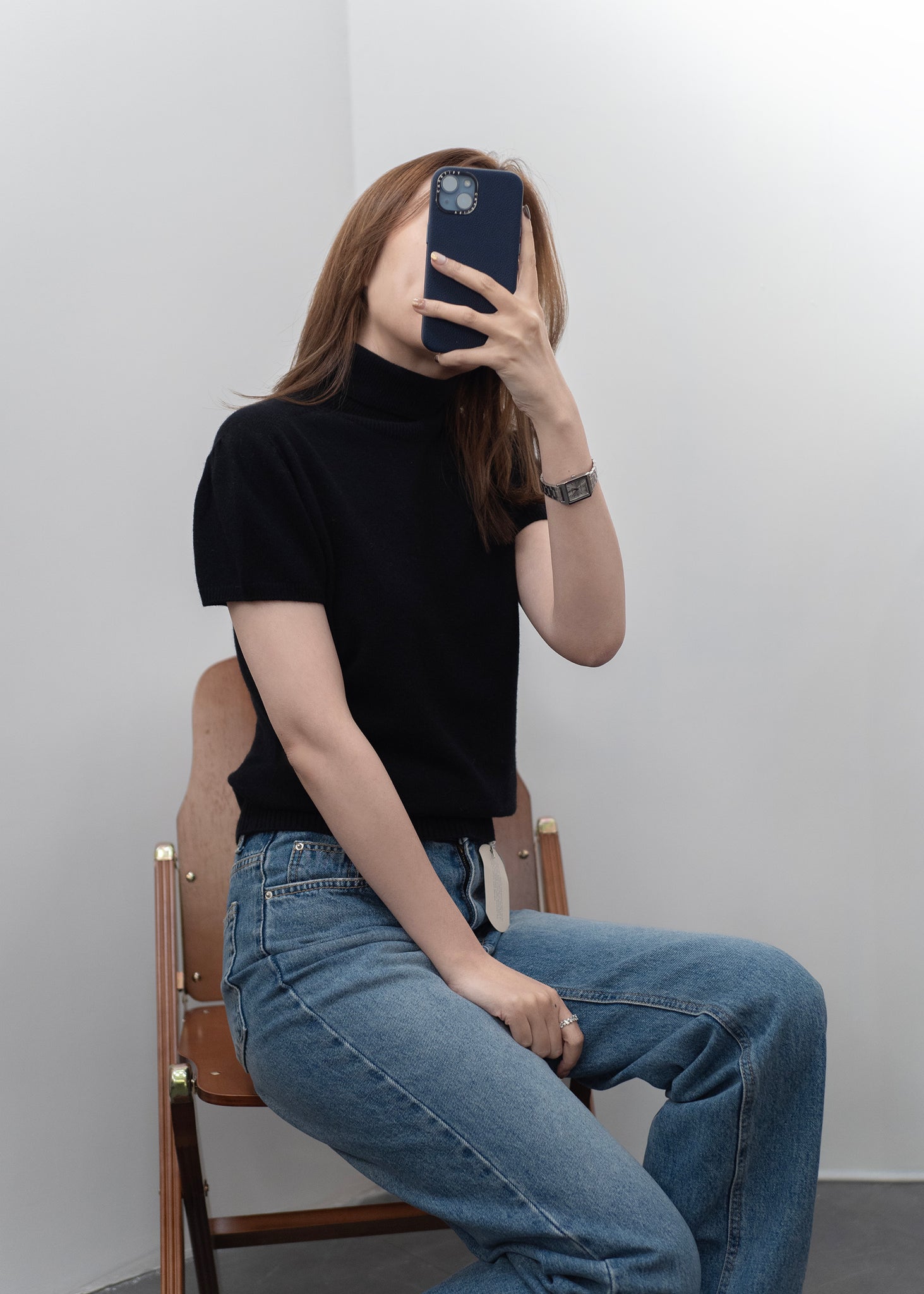 (PREMIUM) Turtle Neck Softy Knit Top