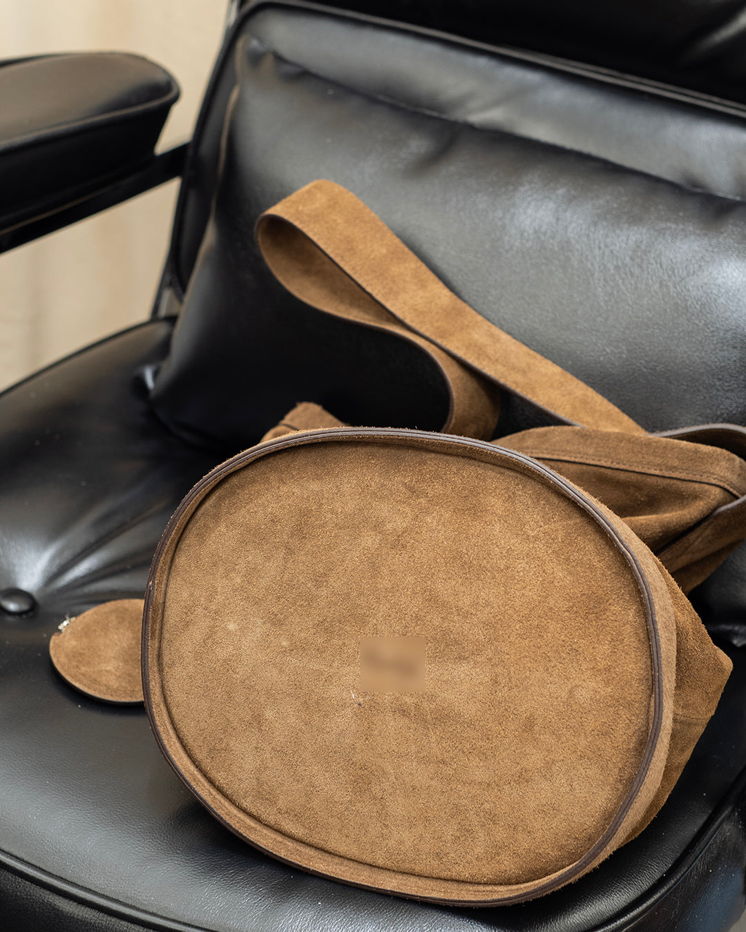 (Premium) Designer Brand - Calf Leather Bucket Tote Bag
