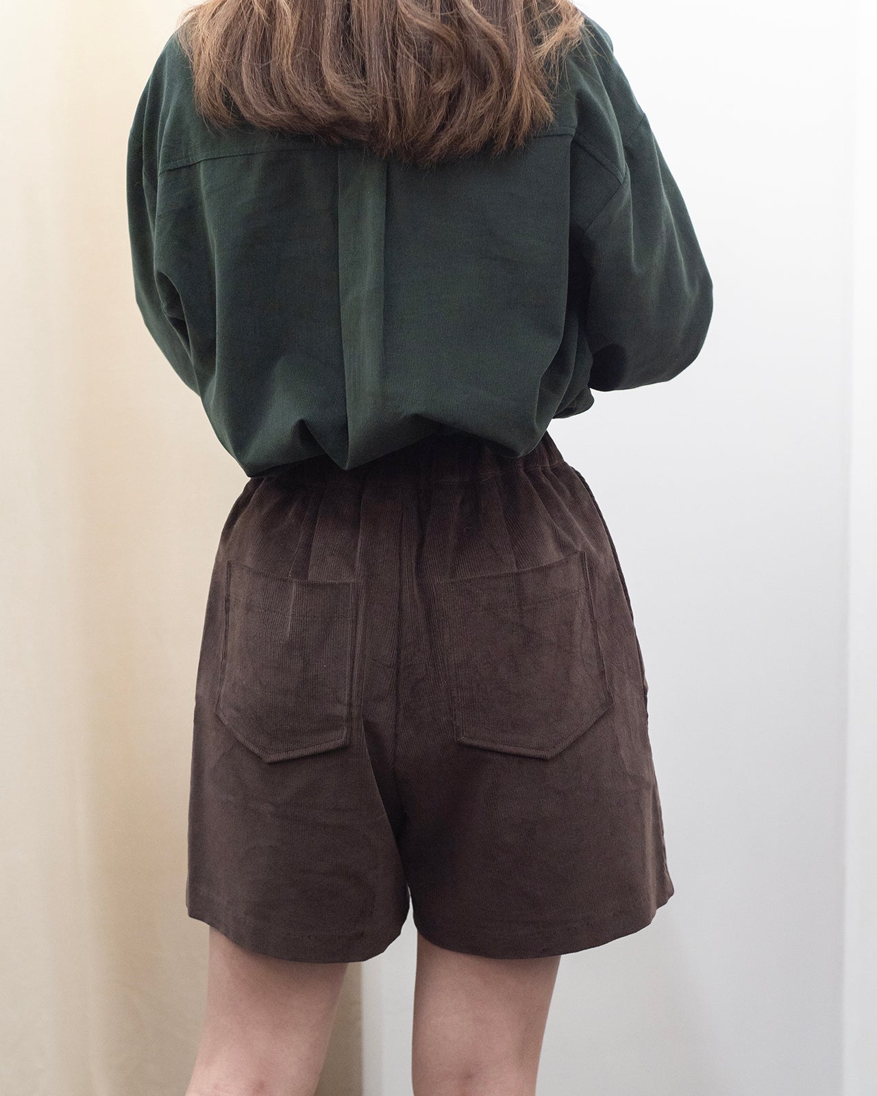 (Premium) Waistband Corduroy Shorts