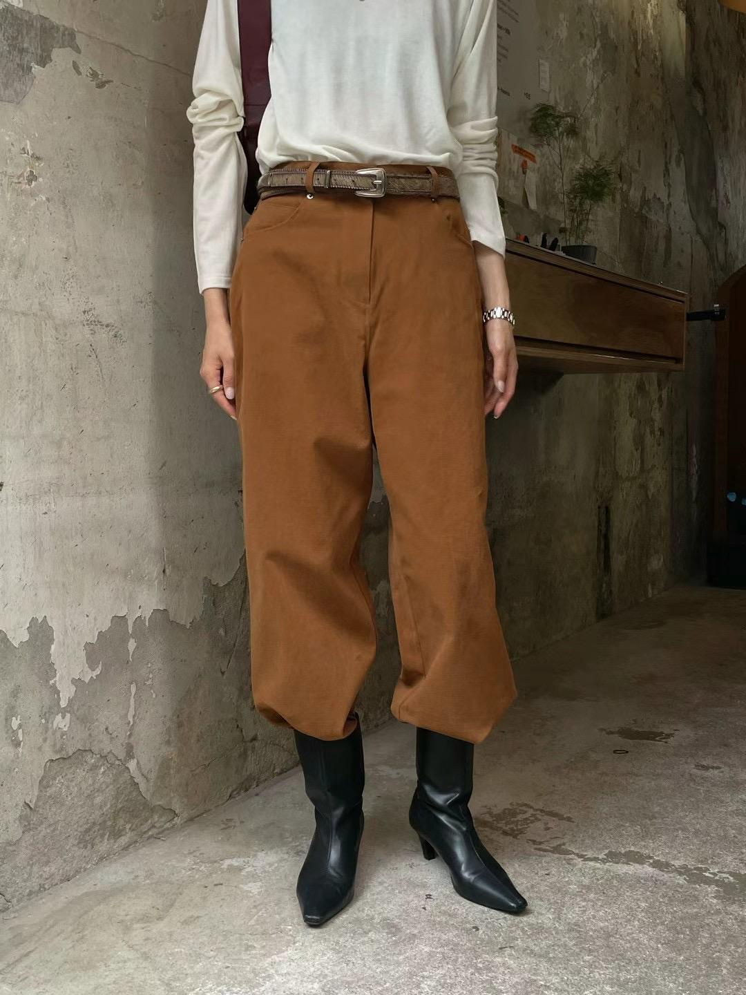 (PREMIUM) Suede Textured Cotton Jeans