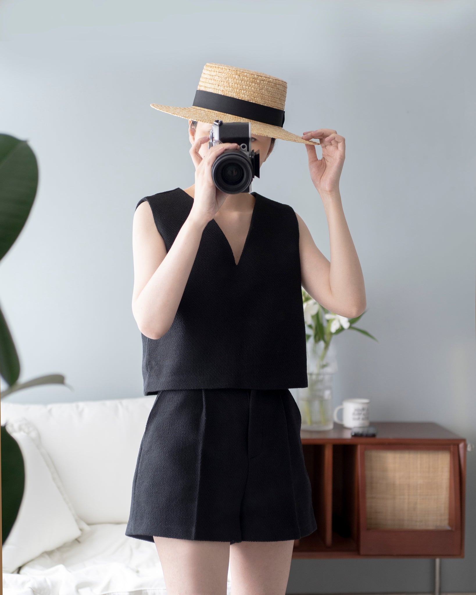 (Premium) Tweed Vest & Shorts Set